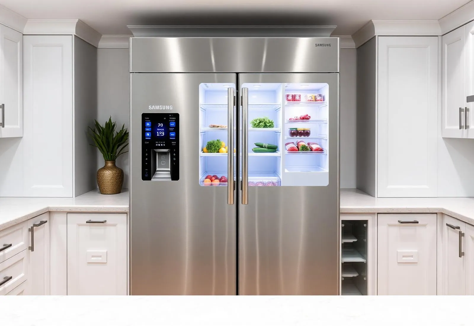 Samsung Family Hub smart refrigerator with touchscreen panel